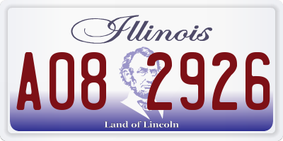 IL license plate A082926