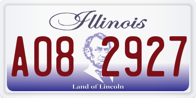 IL license plate A082927