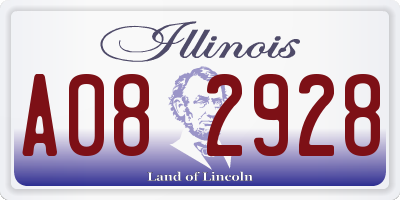 IL license plate A082928