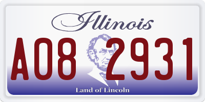 IL license plate A082931