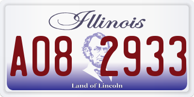 IL license plate A082933