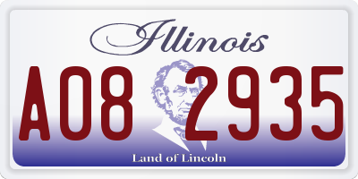 IL license plate A082935