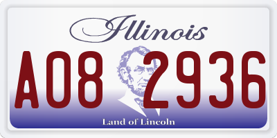 IL license plate A082936