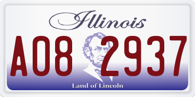 IL license plate A082937