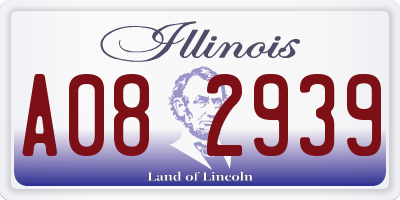IL license plate A082939