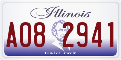 IL license plate A082941