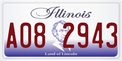 IL license plate A082943