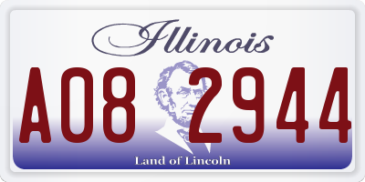 IL license plate A082944