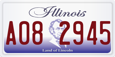 IL license plate A082945