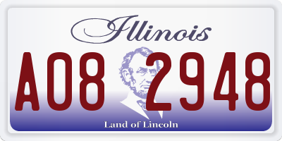 IL license plate A082948