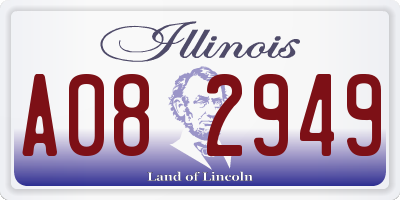 IL license plate A082949