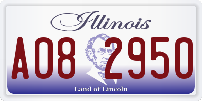 IL license plate A082950
