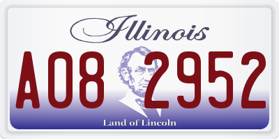 IL license plate A082952