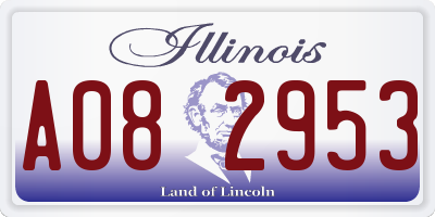 IL license plate A082953