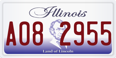 IL license plate A082955