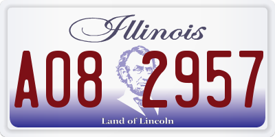 IL license plate A082957