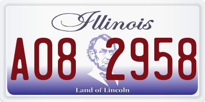 IL license plate A082958