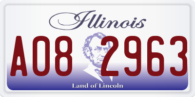 IL license plate A082963