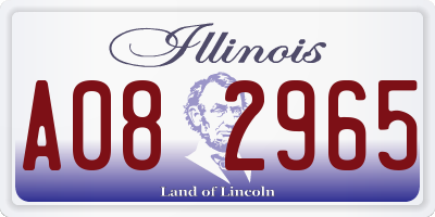 IL license plate A082965