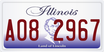 IL license plate A082967
