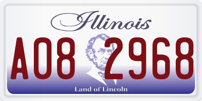 IL license plate A082968