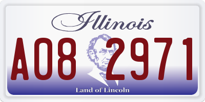 IL license plate A082971