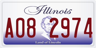 IL license plate A082974