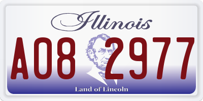 IL license plate A082977