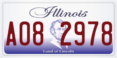 IL license plate A082978