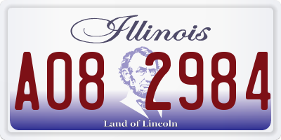 IL license plate A082984