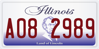 IL license plate A082989