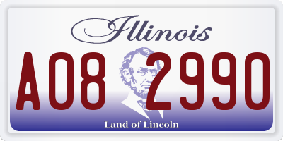 IL license plate A082990