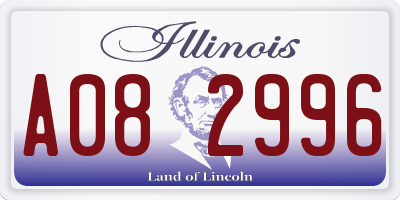 IL license plate A082996