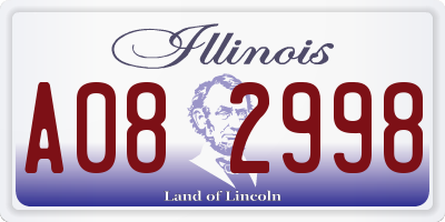 IL license plate A082998