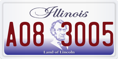 IL license plate A083005