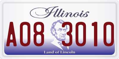IL license plate A083010