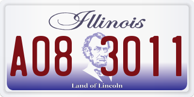 IL license plate A083011
