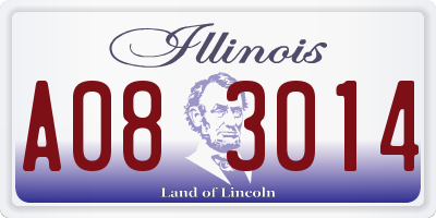 IL license plate A083014