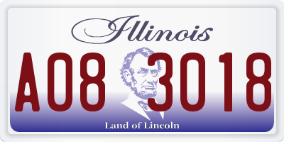 IL license plate A083018