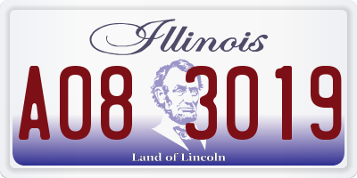 IL license plate A083019