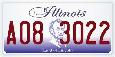 IL license plate A083022