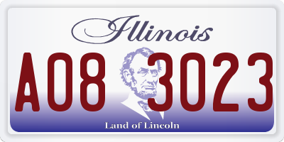 IL license plate A083023