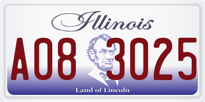 IL license plate A083025