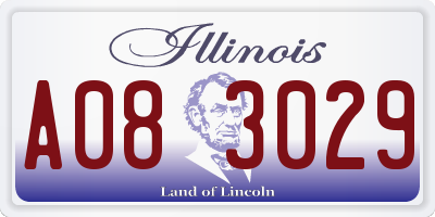 IL license plate A083029