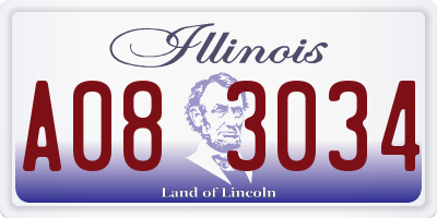 IL license plate A083034