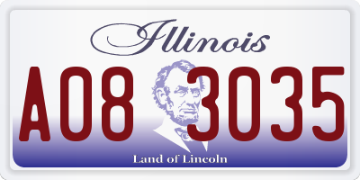 IL license plate A083035