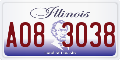IL license plate A083038