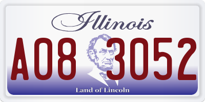 IL license plate A083052