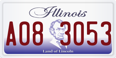 IL license plate A083053