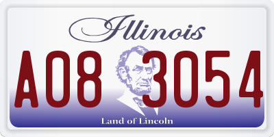IL license plate A083054